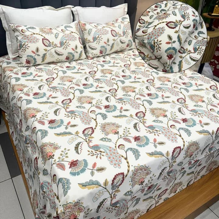 Vinatge quilted floral bedsheet