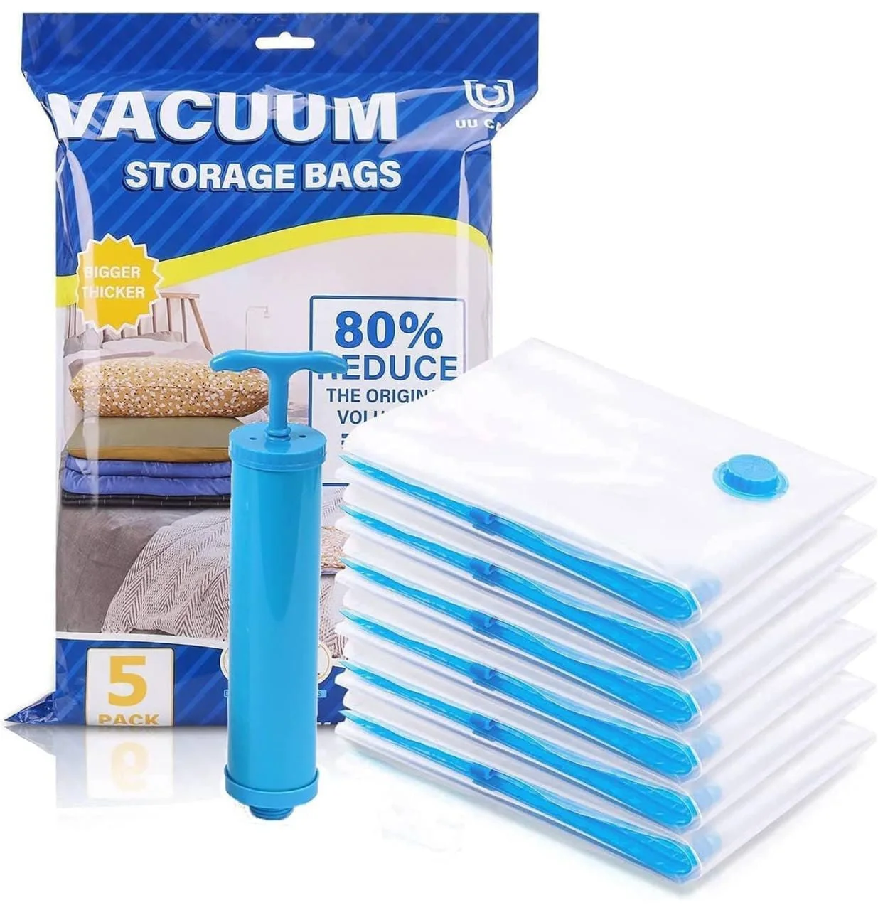 Vacuum Storage Bags Set of 5 with Pump
